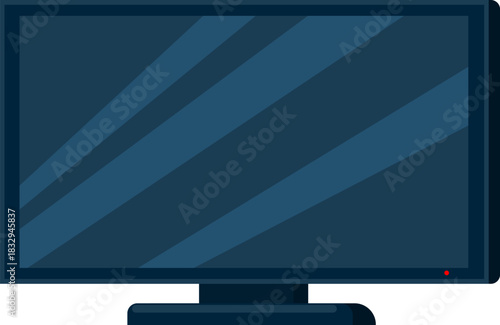 Monitor screen displaying reflections with red power indicator