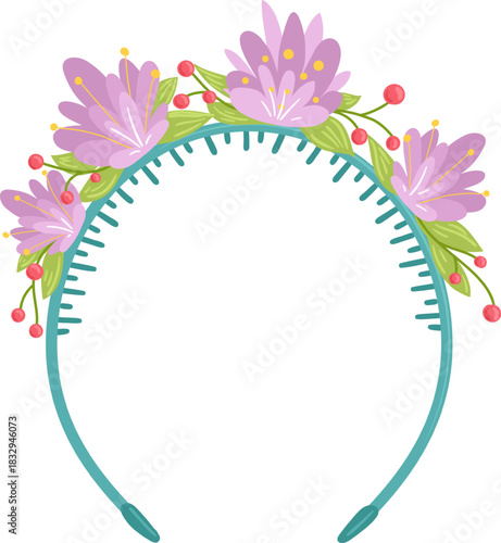 Floral headband decorating spring fashion hair accessory