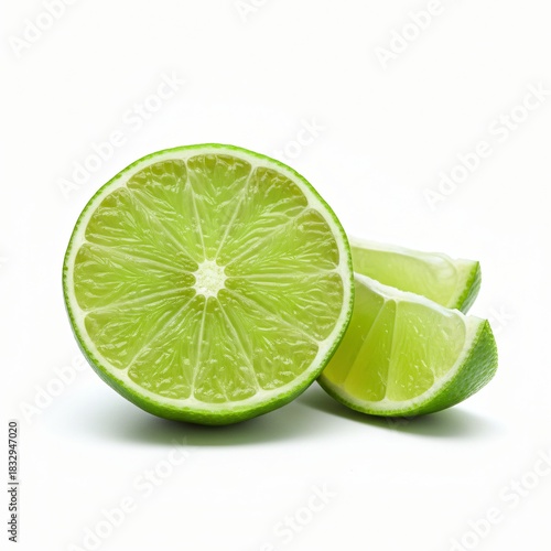 lime on white background