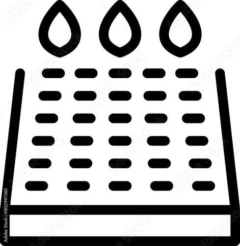 Absorbent material effectively soaking up water droplets, showcasing its liquid absorption capabilities
