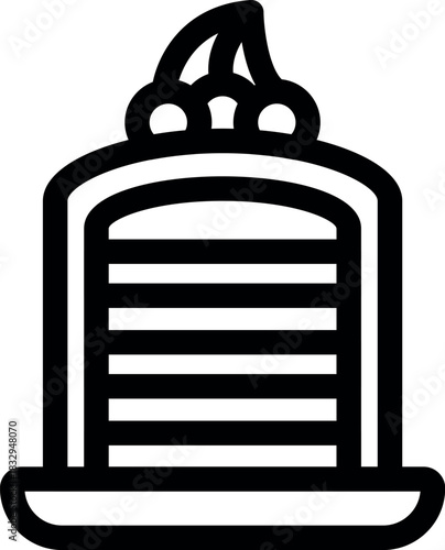 Layered cake with cream and berries topping, representing concepts of dessert, celebration, and sweet treats