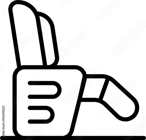 Simple black and white icon of a toaster heating two slices of bread