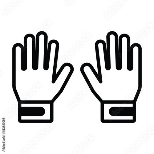 Sport Gloves Vector icon which can easily modify or edit