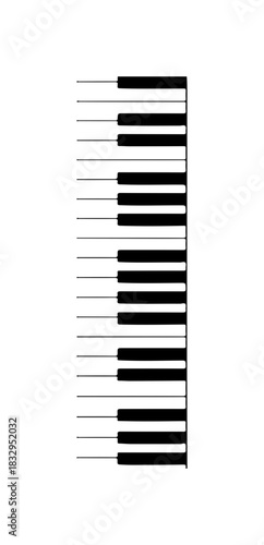Piano keys graphic for music education or performance promotion material designs