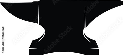 Blacksmith anvil silhouette icon - heavy duty tool