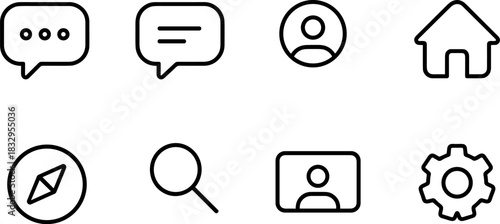 Healthcare and wellness icons set. Medical doctor, fitness, healthy lifestyle, outline vector symbols