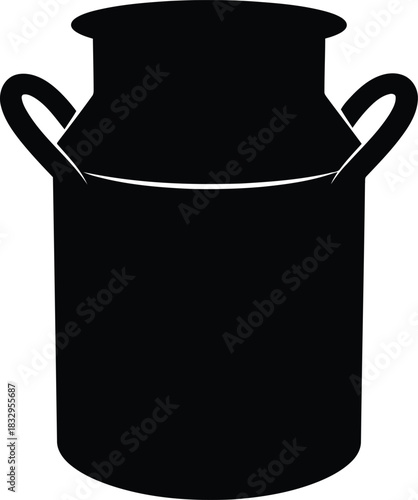 Vintage milk can silhouette, farmhouse dairy container