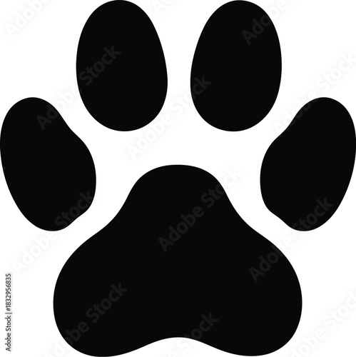 Black paw print icon