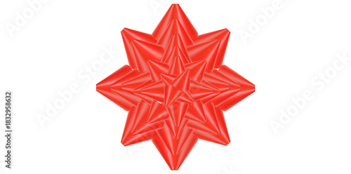 Shiny Gift Topper Pull Bow Vector Illustration.