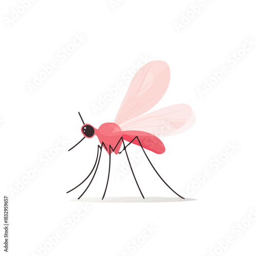 An Attractive, Simple illustration with EPS format design of a gnat isolated on white and transparent background, Clipart set, Minimalist illustration
