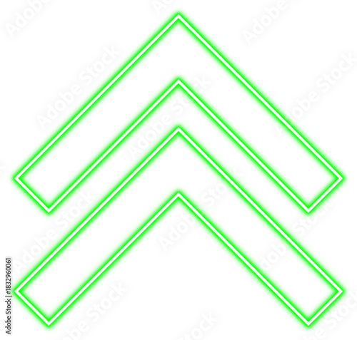 Neon Double Up Arrow