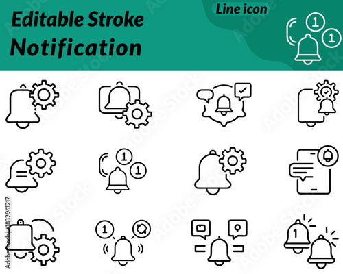 Minimal notification icon showing a simple bell shape with a rounded top and clapper. Clean outline and smooth edges to represent alerts, reminders messages or updates in a modern lightweight style.