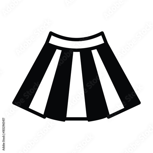 Athletic Skirt Vector icon which can easily modify or edit