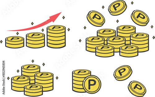 ポイントのイラストセット　ベクター
