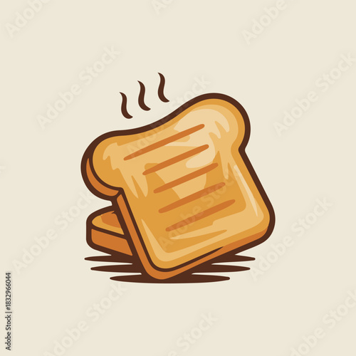 vector illustration of a toaseted bread