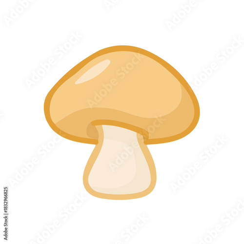 Clipart collection, Attractive Minimalist illustration, simple illustration with EPS format design of a decorative puffball mushroom isolated on white and transparent background
