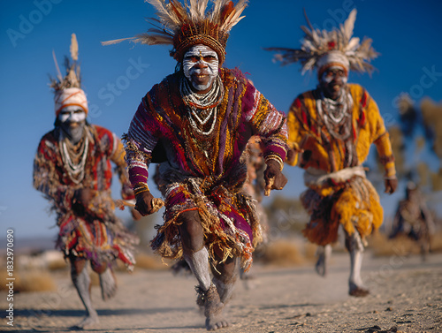 People Performing Traditional Dance Outdoors
