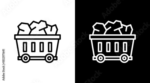 Coal  White Icon Set Design