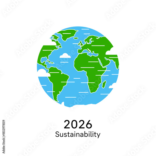 Future-focused global sustainability vision for the year 2026, highlighting environmental conservation, ecological balance, and planetary well-being efforts across the world