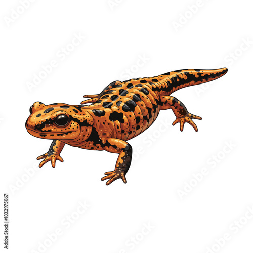 salamander vector with white background