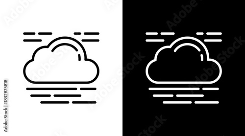 Fog  White Icon Set Design