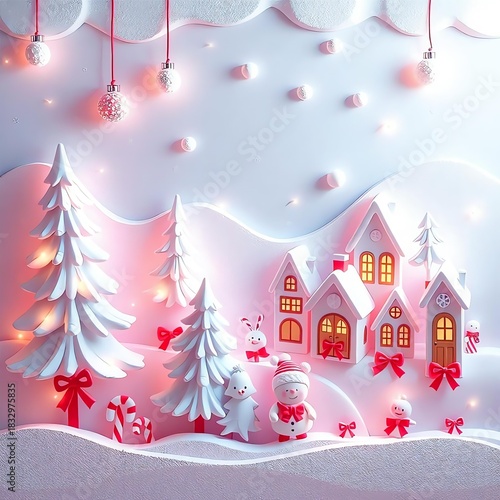 christmas tree in the snow