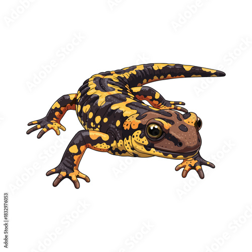salamander vector with white background