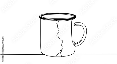 A simple black coffee mug isolated on a transparent background, showcasing a clean design perfect for beverage presentations and drink-related graphics.