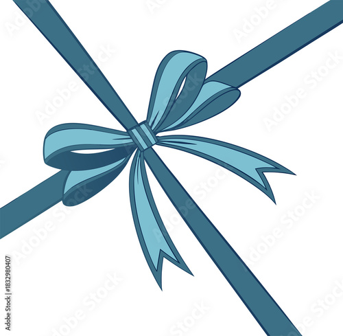 “Realistic red satin ribbon stretched horizontally across a white background with a beautifully tied 3D satin bow in the center, smooth glossy texture, soft shadows, elegant gift wrapping style, high-