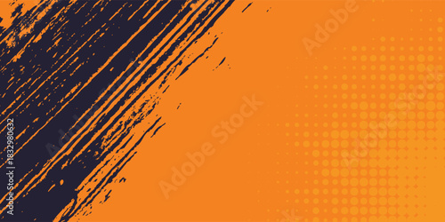 futuristic vintage orange and black grunge texture background. diagonal grunge background. vector eps10