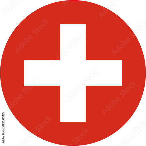 Switzerland flag button icon vector illustration 