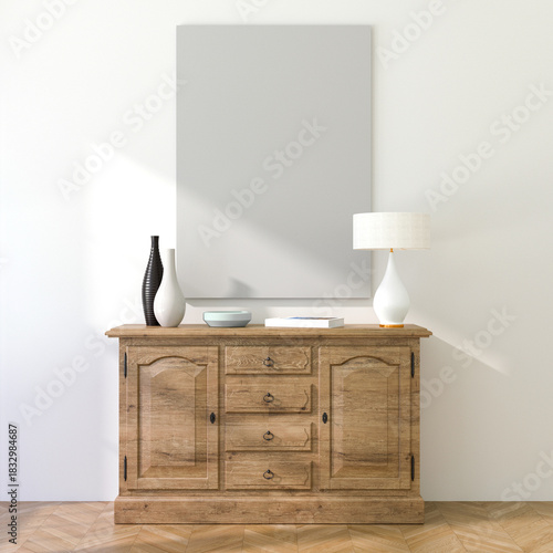 Vertical Frameless Canvas on Light Wall