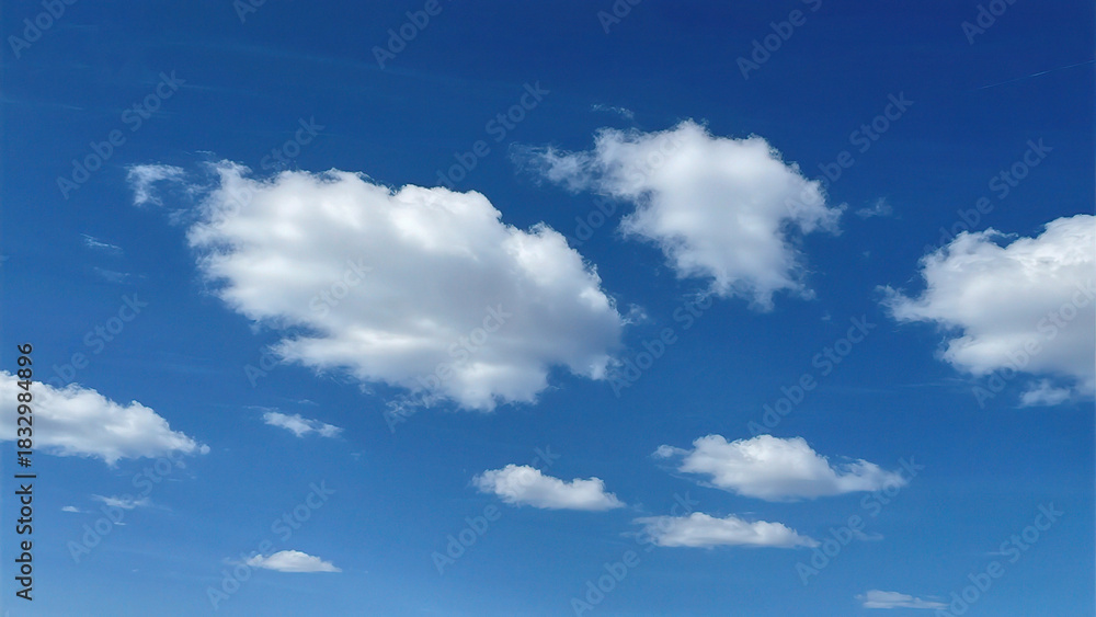 Obraz premium Blue sky with white clouds