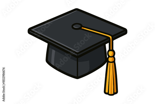 Graduation Cap Icon Symbol of Achievement, Education, Ceremony, and Academic Success