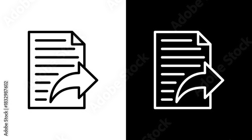 File Share  White Icon Set Design