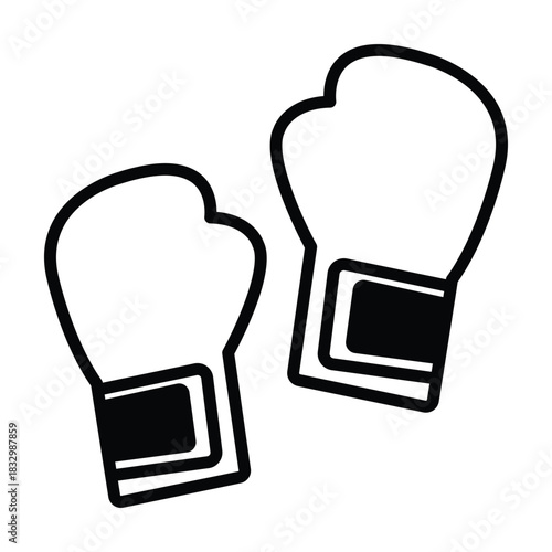 Boxing Gloves Vector icon which can easily modify or edit