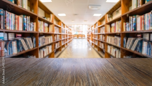 Wallpaper Mural abstract blurred public library interior space blurry room with bookshelves by defocused effect use for background or backdrop in business or education concepts Torontodigital.ca