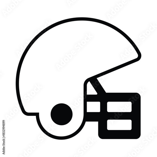 Football Helmet Vector icon which can easily modify or edit