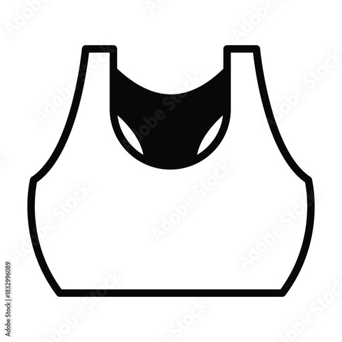 Sports Bra Vector icon which can easily modify or edit