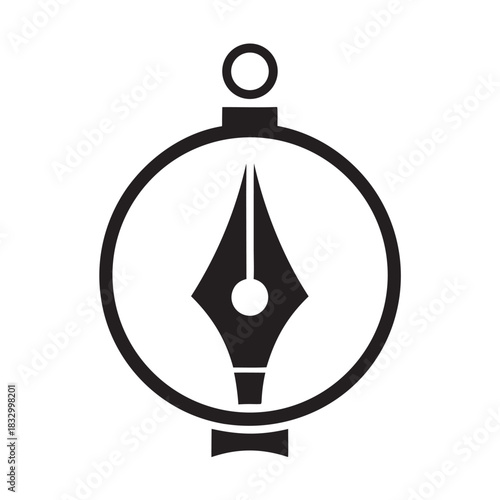 Timeless Birdbeak Writer Emblem Creative Vector