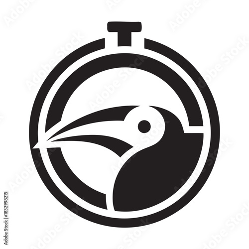 Swift Beak Timer Pen Logo Concept
