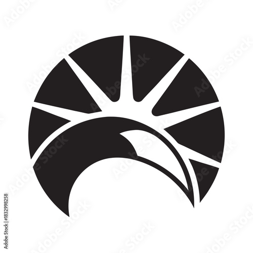 Soaring Beak Timemark Logo Creative Symbol