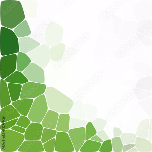 Green background consisting of pebbles. Vector template in polygonal style. eps 10
