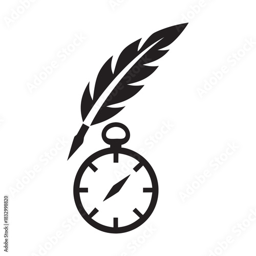 Birdbead Writing Chronicle Badge Vector Design