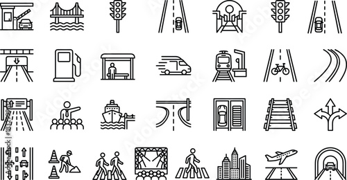 Innovation, Business, and Creative Process Icon Set Vision, Strategy, Idea Generation, Problem Solving, Digital Creation, Growth, Automation