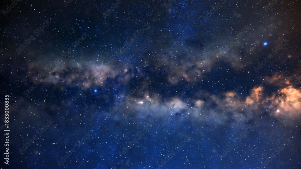 Obraz premium Milky way stars and constellations with a galaxy background.