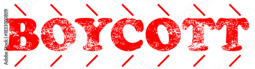 Boycott red rubber stamp vector