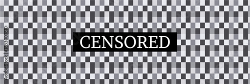 Censorship pixelated effect. Blurred pixels effect for adult and sensitive content.