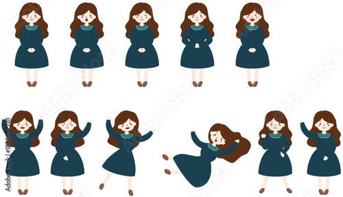  girl in a green dress 