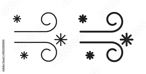 Snow blowing icon. filled flat sign for mobile concept and web design